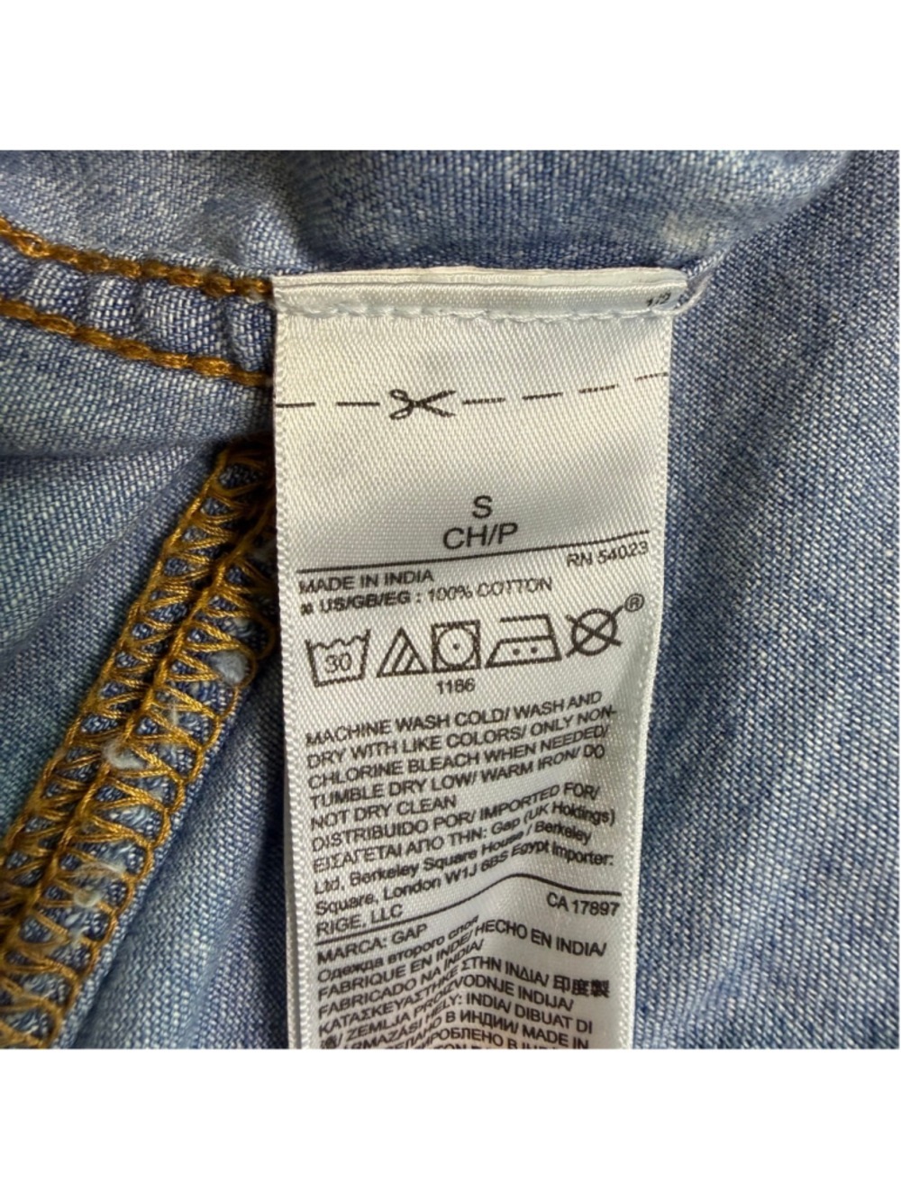 Gap Western Denim Mini Shirtdress Boho Coastal Cowgirl Women’s Sz Small - Picture 6 of 9